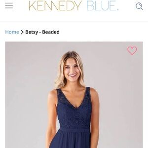 Kennedy Blue Betsy Beaded Bridesmaid Dress - Navy